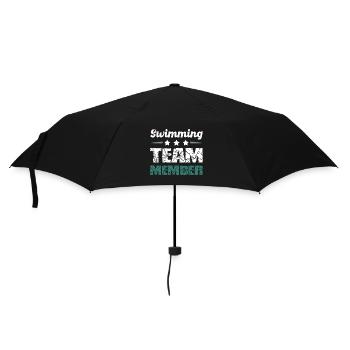 Swimming Team - Regenschirm (klein) - Schwarz - Vorne