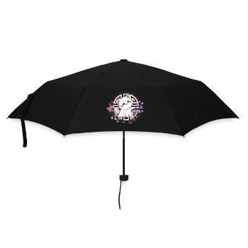 Vietnamesisches Neujahr Katze Blumen I Geschenk - Regenschirm (klein) - Schwarz - Vorne