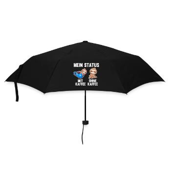 Faultier Mein Status Mit Kaffee Ohne Kaffee - Regenschirm (klein) - Schwarz - Vorne