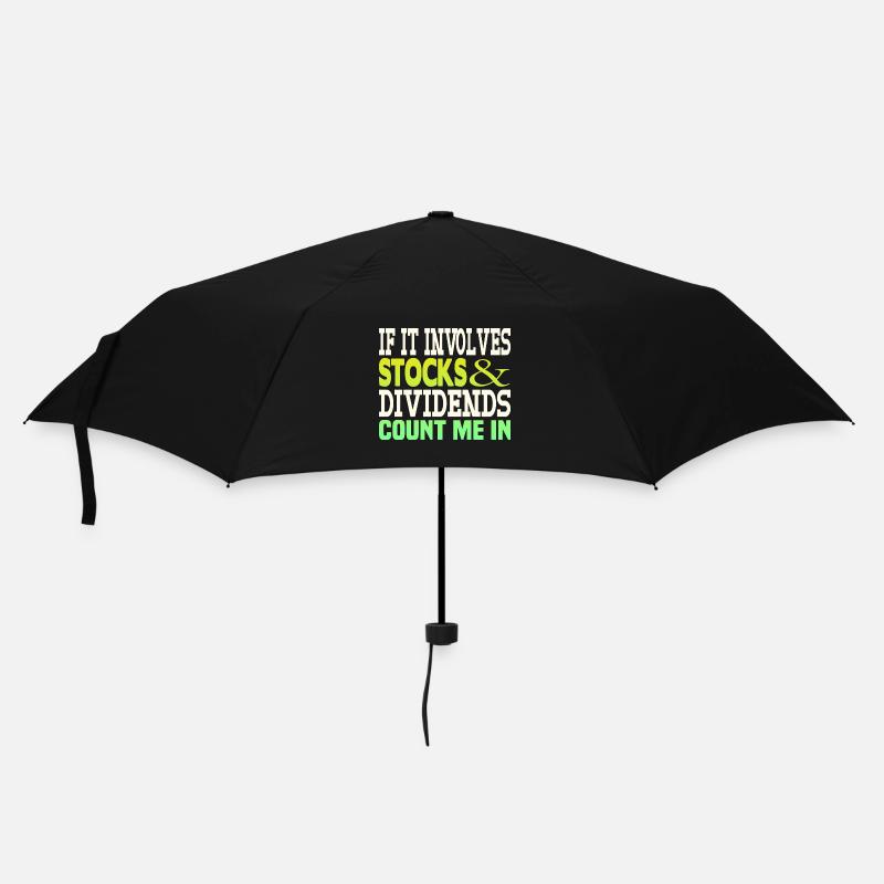 Aktien Dividende - Regenschirm (klein) - Schwarz