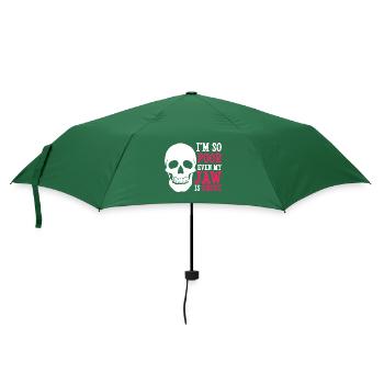 I'm so poor even my jaw is broke - Regenschirm (klein) - Flaschengrün - Vorne