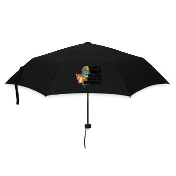 Hamster aime l’école Nerd Streber - Parapluie standard - noir - Devant