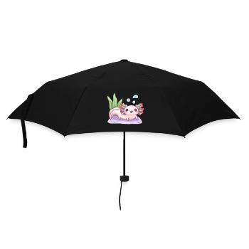 Conception de craie sous-marine pour les amateurs d’axolotl - Parapluie standard - noir - Devant