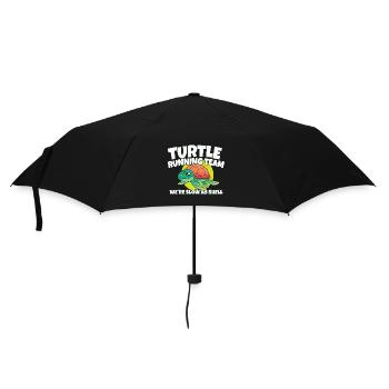 Funny Marathon Turtle Running Team We're Slow As - Regenschirm (klein) - Schwarz - Vorne