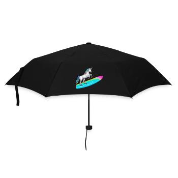 Unicorn Surfing - Umbrella (small) - black - Front