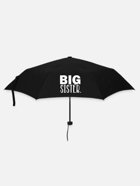 große Schwester - Regenschirm (klein) - Schwarz