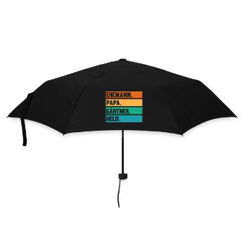 Vater Papa Gärtner Gartenarbeit Hobbygärtner Garte - Regenschirm (klein) - Schwarz - Vorne