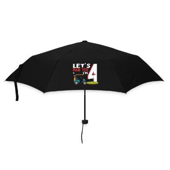 Geschenk für Minigolfspieler - Regenschirm (klein) - Schwarz - Vorne