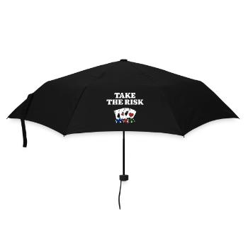 Prenez le risque Joueur de poker De hasard Joueur de poker - Parapluie standard - noir - Devant