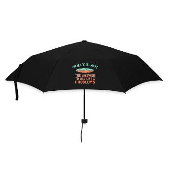 Folly Beach Answer To All Life's Problems Surfing - Umbrella (small) - black - Front