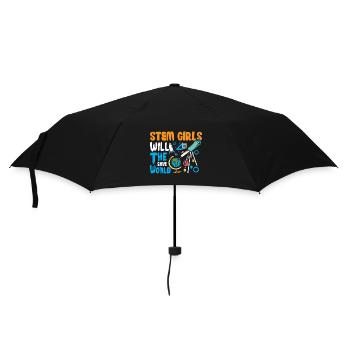 Stem Girls will save the world - Regenschirm (klein) - Schwarz - Vorne
