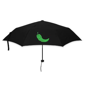 Chili vert - Parapluie standard - noir - Devant