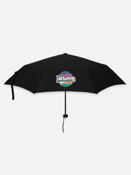 Introvertierte soziale Angststörung - Regenschirm (klein) - Schwarz