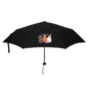 Cute rabbit design for bunny owners - Umbrella (small) - black - Front