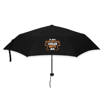 Cooler Neffe - Regenschirm (klein) - Schwarz - Vorne