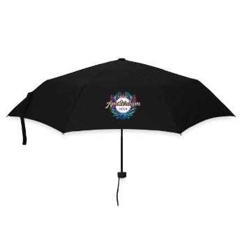 Amsterdam 2024 Bunt - Regenschirm (klein) - Schwarz - Vorne
