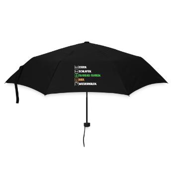 Bier Fahrradfahrer Rad Fahrrad - Regenschirm (klein) - Schwarz - Vorne