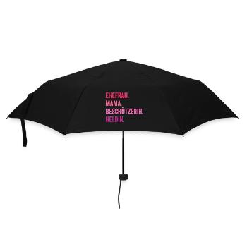 Ehefrau Mutter Mama - Regenschirm (klein) - Schwarz - Vorne