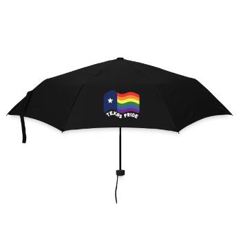 Regenbogen-Texas-Flagge Design für stolze LGBT+ - Regenschirm (klein) - Schwarz - Vorne