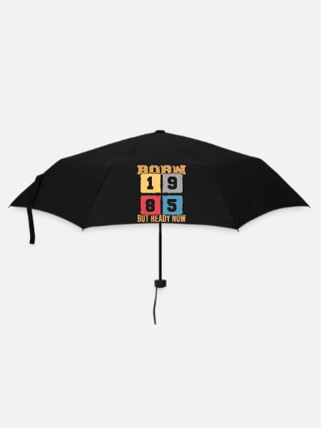 1985 Anniversaire 37 ans édition rétro prête maintenant - Parapluie standard - noir