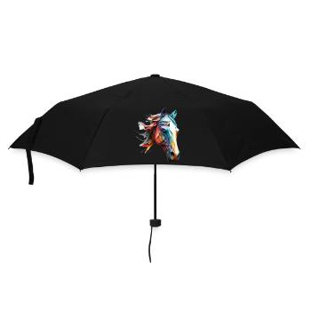 A special gift for horse enthusiasts - Umbrella (small) - black - Front