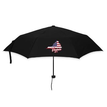 US-Flagge Virginia Design für stolze Virginier - Regenschirm (klein) - Schwarz - Vorne