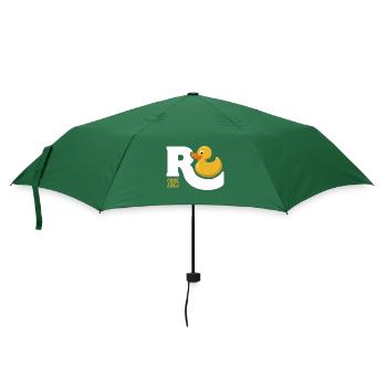 Rente Ente 2025 - Ruhestand - Pension - Regenschirm (klein) - Flaschengrün - Vorne