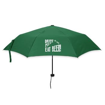 Boire de la pizza manger de la bière - Parapluie standard - vert bouteille - Devant
