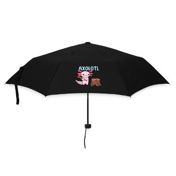 Axe Axolotl Pun Design for Axolotl Lovers - Umbrella (small) - black - Front