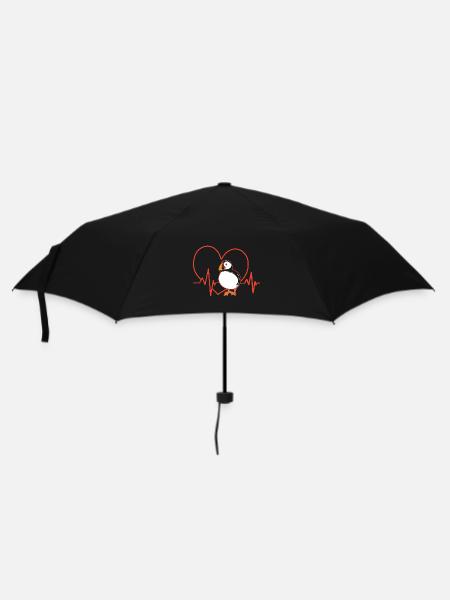 Papageientaucher Puffin - Regenschirm (klein) - Schwarz