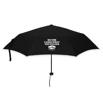 Personne ne se soucie de ce que vous avez plié Jeux de cartes Poker - Parapluie standard - noir - Devant