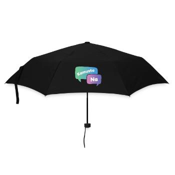Kamusta Ka Expression Design für stolze Pinoys - Regenschirm (klein) - Schwarz - Vorne