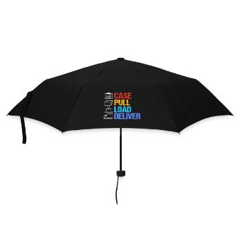 Postbote - Regenschirm (klein) - Schwarz - Vorne