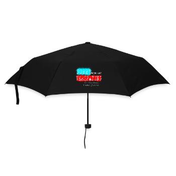 verspätung hund weiss - Regenschirm (klein) - Schwarz - Vorne