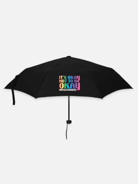 Mental Health Mentale Gesundheit - Umbrella (small) - black