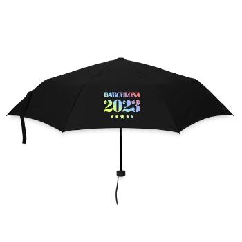 Barcelona 2023 - Regenschirm (klein) - Schwarz - Vorne