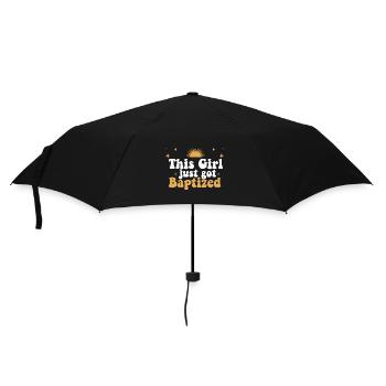 Cette jeune fille vient d’être baptisée religieuse chrétienne - Parapluie standard - noir - Devant