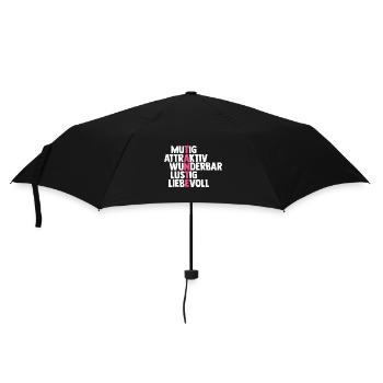 Patentante Tante - Regenschirm (klein) - Schwarz - Vorne