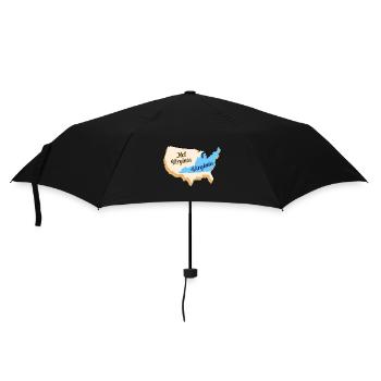 Virginia Not Virginia Design für stolze Virginier - Regenschirm (klein) - Schwarz - Vorne