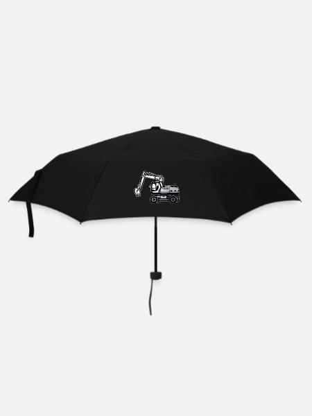 Bagger - Regenschirm (klein) - Schwarz