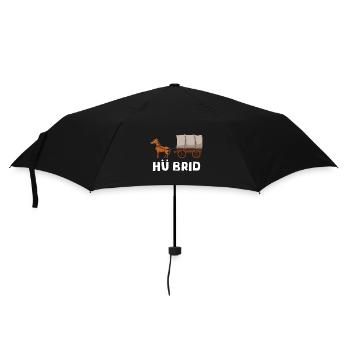 Hybrid Pferd Dorf Kutsche Hü Brid - Regenschirm (klein) - Schwarz - Vorne