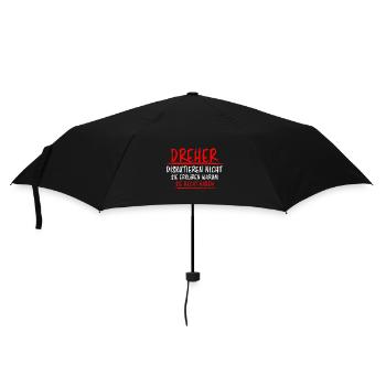 Dreher Lustiger Spruch Job Drehmaschinen Geschenk - Regenschirm (klein) - Schwarz - Vorne