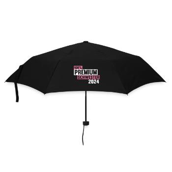 Werdende Schwester 2024 - Regenschirm (klein) - Schwarz - Vorne