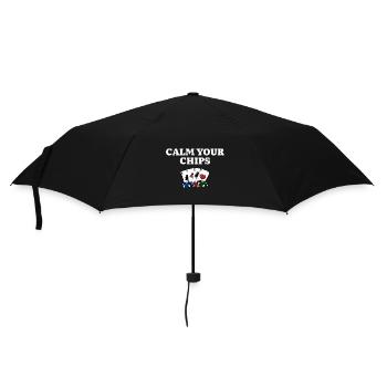 Calmez vos jetons Drôle de poker Humour Joueur de poker - Parapluie standard - noir - Devant