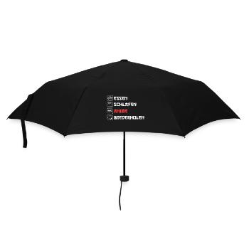 Essen SchlafenAnime Wiederholen - Regenschirm (klein) - Schwarz - Vorne