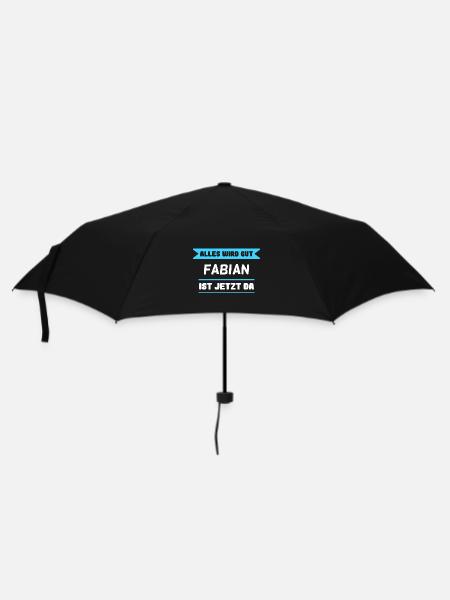 Fabian Name Design für stolze Fabians - Regenschirm (klein) - Schwarz