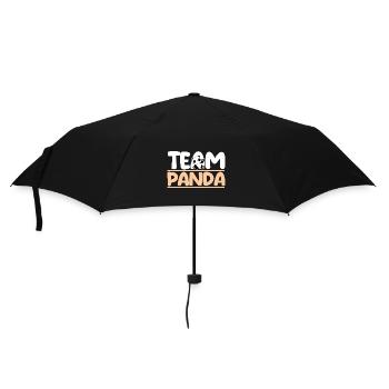Pandabär Panda - Regenschirm (klein) - Schwarz - Vorne