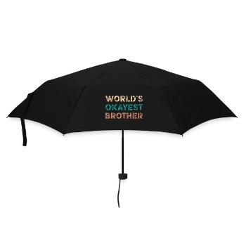Der okayste Bruder der Welt Lustiger Humor - Regenschirm (klein) - Schwarz - Vorne