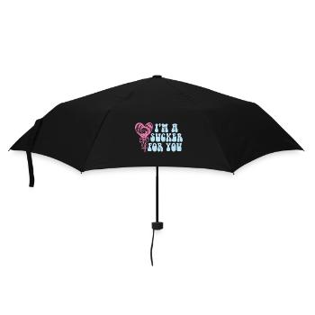 Valentine's Day Quote Couple Matching I'm A - Regenschirm (klein) - Schwarz - Vorne
