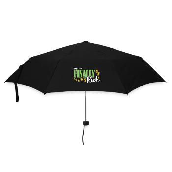 Yes, I am finally rich - Umbrella (small) - black - Front